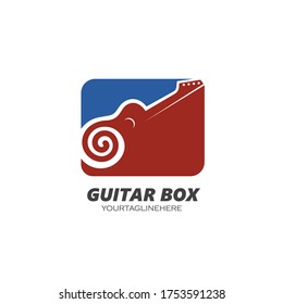 guitar icon logo vector illustration design template