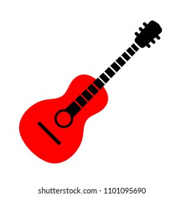 guitar icon - music instrument - sound play symbol - rock musician icon