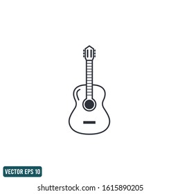 guitar icon music symbol design element