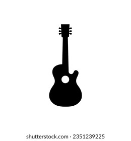 Guitar icon on white background