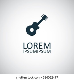 guitar icon, on white background