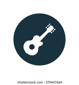 Guitar Icon On White Background Stock Vector (Royalty Free) 370447664 ...