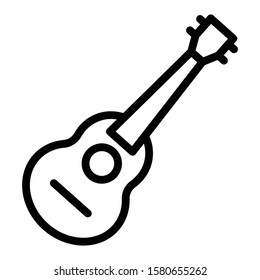 guitar icon outline vector design