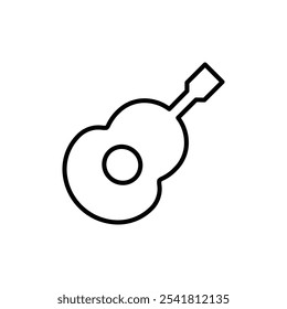 Guitar icon Outline vector for web ui