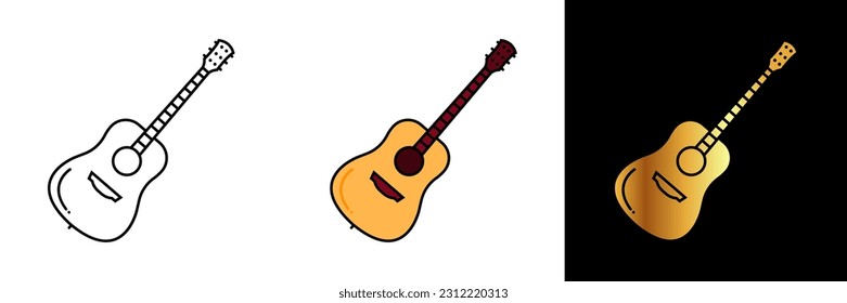 Guitar icon representing the beauty and versatility of melodic expressions through strings.