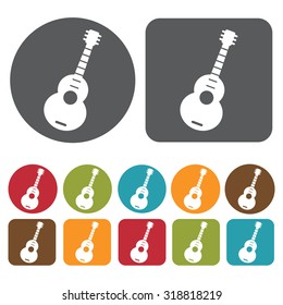 guitar icon set. Vector Illustration eps10. 
