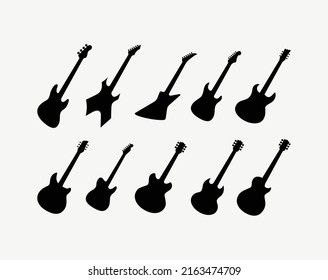 Guitar icon set vector stock image