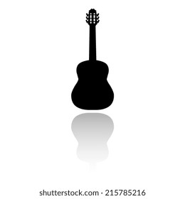 Guitar icon with shadow 