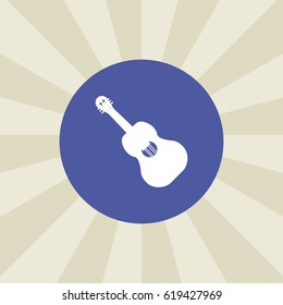 guitar icon. sign design. background