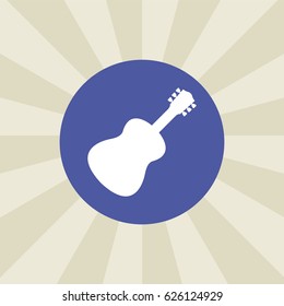guitar icon. sign design. background