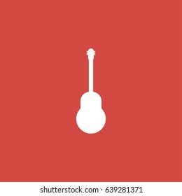guitar icon. sign design. red background