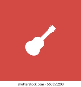 guitar icon. sign design. red background