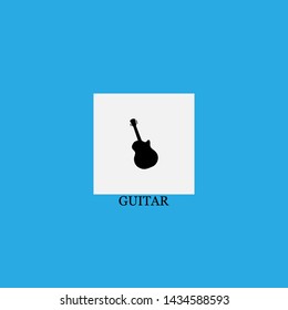 guitar icon sign signifier vector