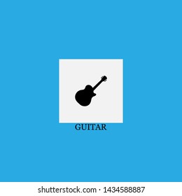 guitar icon sign signifier vector