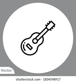 Guitar icon sign vector,Symbol, logo illustration for web and mobile
