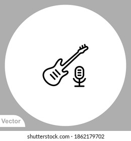 Guitar icon sign vector,Symbol, logo illustration for web and mobile