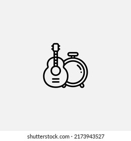 Guitar icon sign vector,Symbol, logo illustration for web and mobile