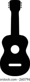 Guitar icon silhouette vector illustration