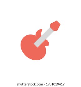 Guitar icon. Simple color vector elements of rock n roll icons for ui and ux, website or mobile application