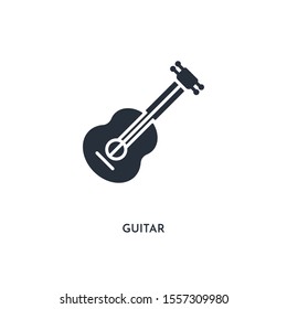 guitar icon. simple element illustration. isolated trendy filled guitar icon on white background. can be used for web, mobile, ui.