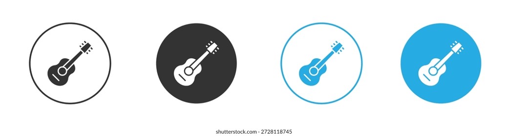 Gitarrensymbol. einfache Illustration Grafik doodle schwarz Design