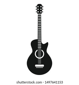 Guitar icon. Simple illustration of guitar vector icon for web design isolated on white background