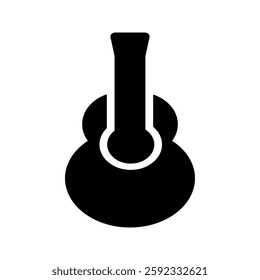 Guitar icon with a simple and modern design. Suitable for music apps, entertainment, sound-related projects, or creative digital content.