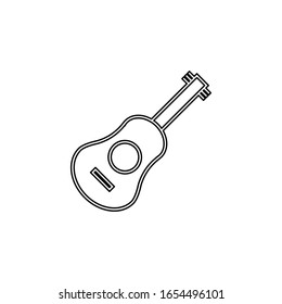 guitar icon. Simple thin line, outline vector of web icons for ui and ux, website or mobile application