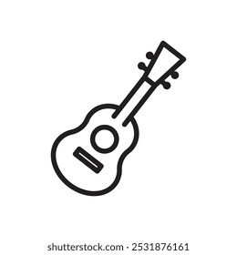 Ícone de guitarra Contorno fino simples