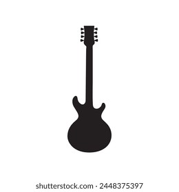 Guitar icon studio song. Festival rock vector design.
