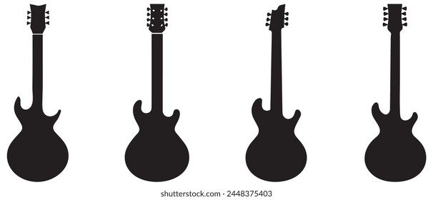 Guitar icon studio song. Festival rock vector design.