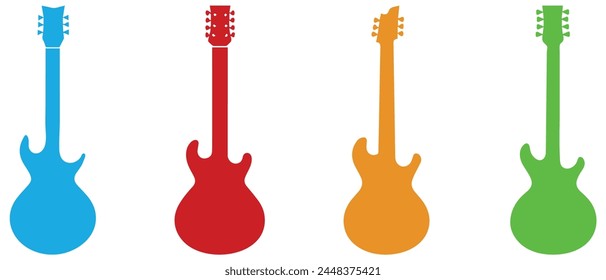 Guitar icon studio song. Festival rock vector design.