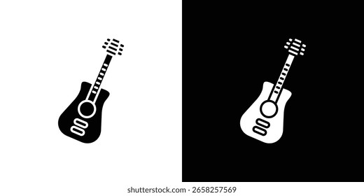 Colección de símbolo de ícono de guitarra. Vector plano ilustración de stock.