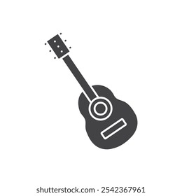 Guitar icon Symbol mark in filled style