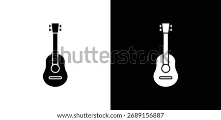 Guitar icon symbol. simple flat symbol on blank background.