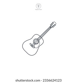 guitar icon symbol vector illustration isolated on white background
