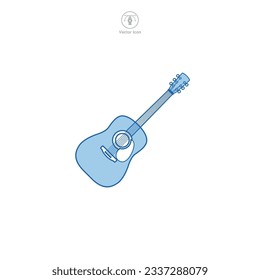 guitar icon symbol vector illustration isolated on white background