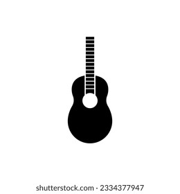 Guitar icon symbol vector on white background.