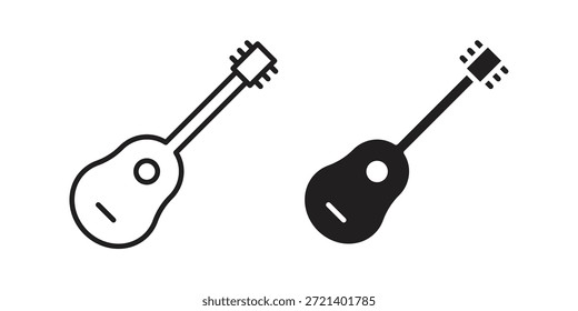 Ícone de guitarra para modelo. Conjunto de gráficos vetoriais de ícones