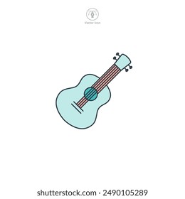 Guitar icon theme symbol vector illustration isolated on white background