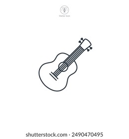 Guitar icon theme symbol vector illustration isolated on white background