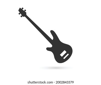 Guitar icon in trendy flat style isolated on background.