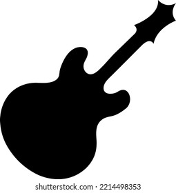 Guitar icon in trendy flat style isolated on background..eps
