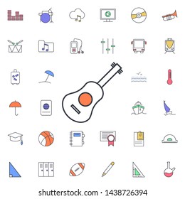 Guitar icon. Universal set of web for website design and development, app development