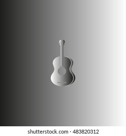 guitar icon vector