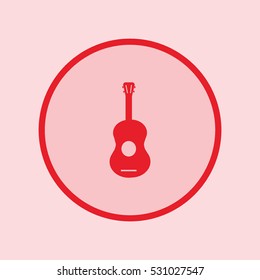 guitar icon vector