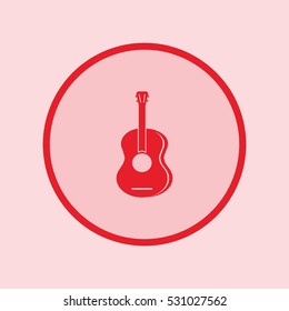 guitar icon vector
