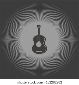 guitar icon vector