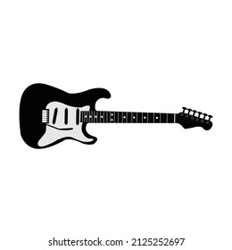 Guitar icon vector, Acoustic musical instrument sign Isolated on white background. Trendy Flat style for graphic design, logo, Web site, social media, UI, mobile app, EPS10