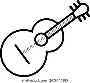 Icono de la guitarra Vector, Acústica signo de instrumento musical aislado sobre fondo blanco. Estilo plano de moda para el Diseño gráfico, logotipo, Sitio web, redes sociales, UI eps 10.